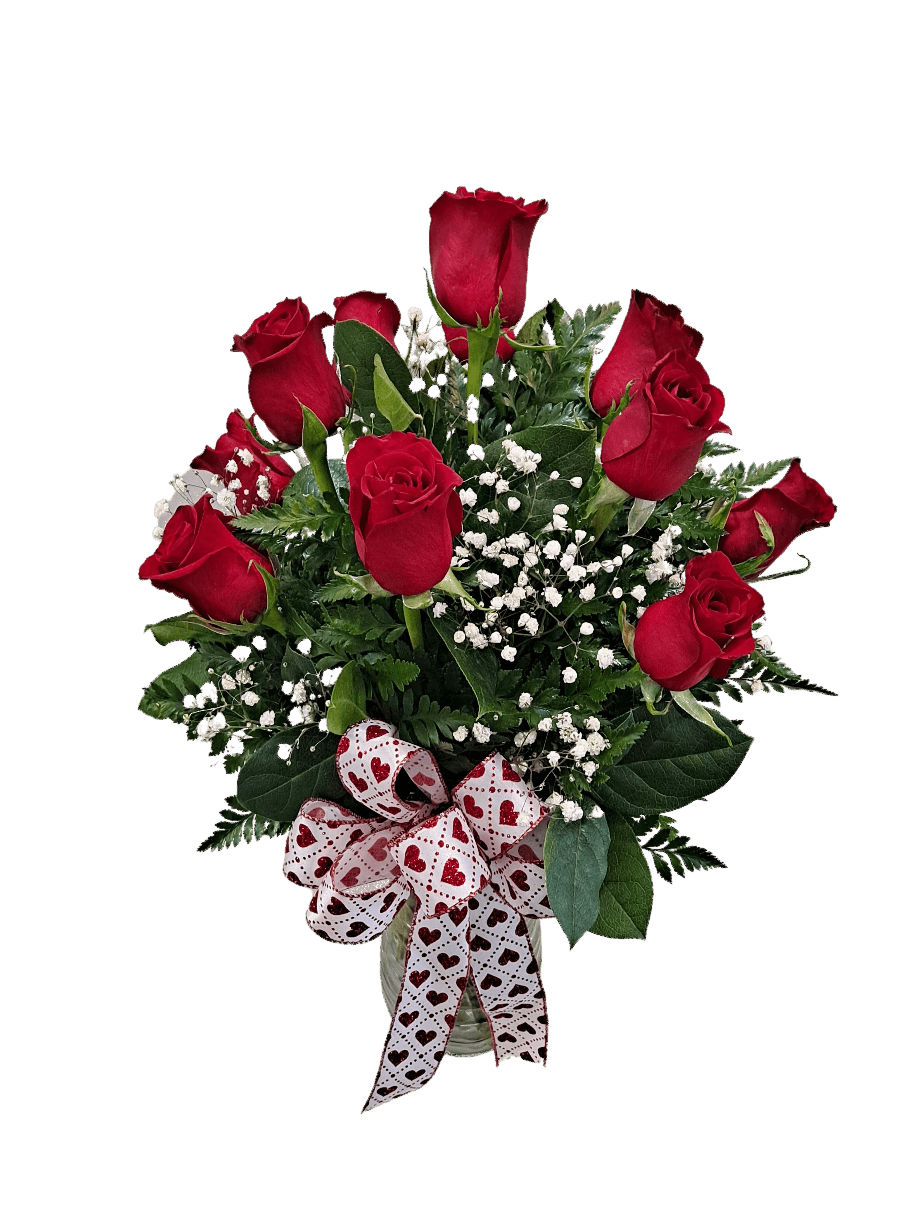 Simply Red flower arrangement