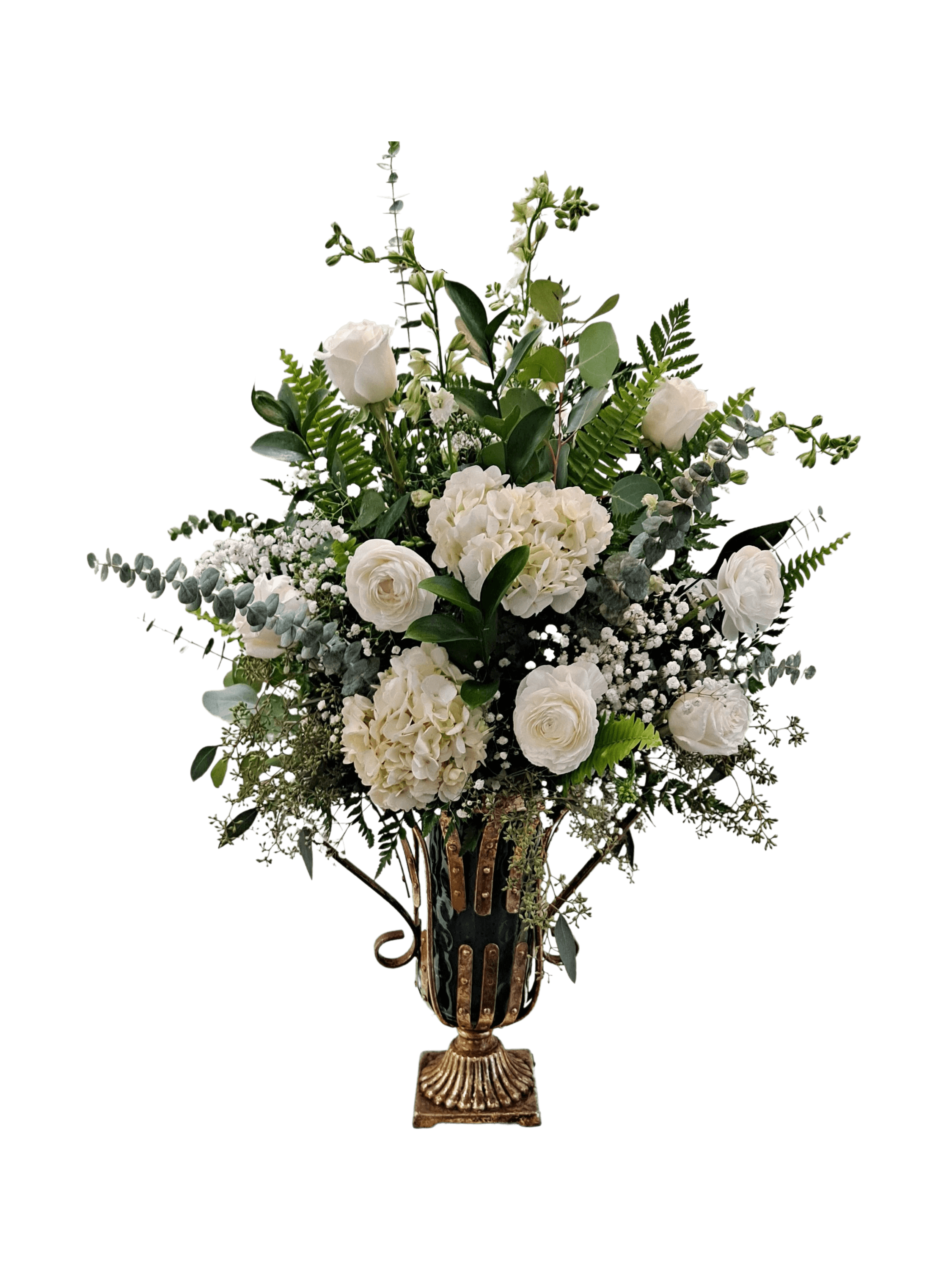 White Serenity flower arrangement